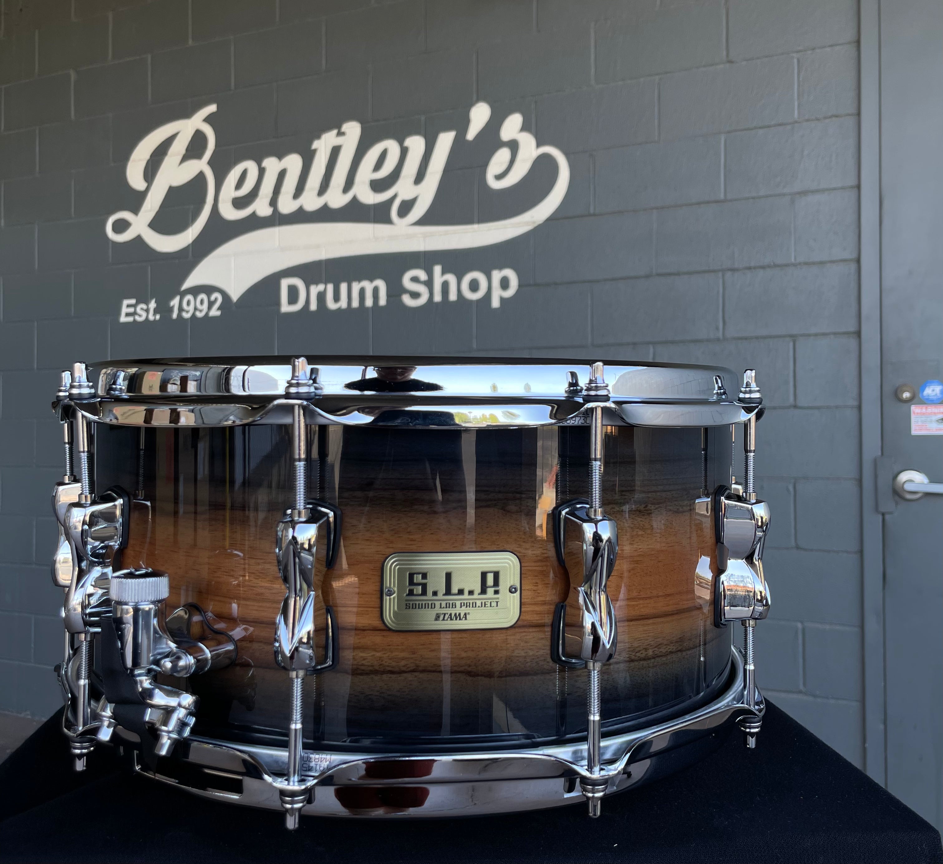 TAMA S.L.P. Bubinga/Maple 6.5x14 Snare Drum in Midnight Zebrawood Burst